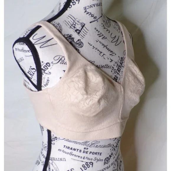 🆕WACOAL Inside Job Full Unpadded Wireless Bra 38C Beige #852345 - Picture 5 of 7